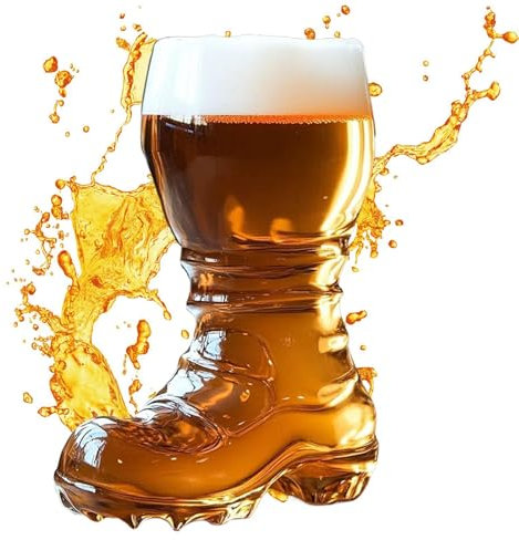 Bota de cerveza de base pesada, taza de café transparente de 7.8 x 3.94 pulgadas, taza de cerveza en de zapato, taza de cóctel, tazas de botas, vaso reutilizable, interesantes decoraciones de