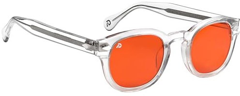 DREAM RECOVERY Blue Light Blocking Glasses for Computer, Gaming, Screen Fatigue - Night Orange Lenses for Sleep Support, Block Blue and Green Light for Restful Nights - Atlas Frame