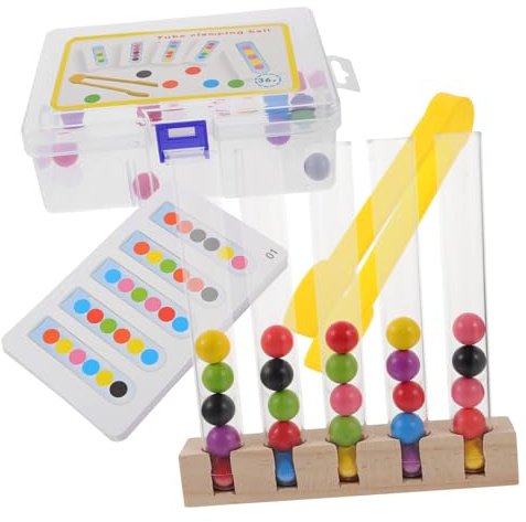 BESTonZON Giocattolo Come Sicuro e Resistente Festa Scuola Decor e Legno Perline da Infilare per Regalo di Compleanno per Sviluppare Abilità Manuali Bambini