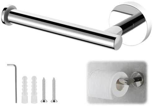 Aihoom Toilet Roll Holder Wall Mounted, Toilet Paper Holder, Loo Roll Holder, SUS 304 Stainless Steel Toilet Roll Holders for Bathroom and Kitchen Storage