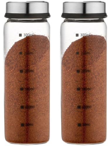 2PCS Large Salt and Pepper Shakers with Adjustable Pour Holes Salt Shaker with Stainless Steel Seal Lid Large Shaker for Table Black and White Pepper
