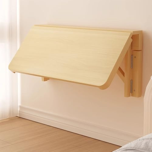 GSKFXJ Tavolo Pieghevole A Parete, Scrivania Porta Pc Richiudibile A Muro, Tavolo Da Lavoro Galleggiante Con Supporti Per Piccoli Spazi(60x40cm/24x16in)