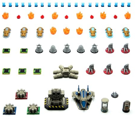 Upgrade-Set für Nemesis Retaliation, 65 Teile, 3D-Token, Miniaturen und Szenografie-Teile, Zubehör für Brettspiel