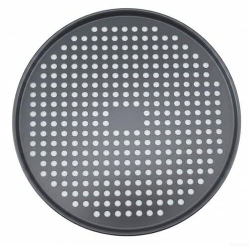 Stainless Steel Personal Pizza Baking Tray, 37 X 37 Cm, Oven Safe, For Home Kitchen And Restaurant Use, Light Gray(Light gray)