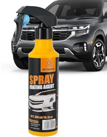 Nuhjytgf Agente di rivestimento spray, formula in ceramica, 300 ml, agente spray idrofobo per vetri, dettagli esterni auto, rivestimento di protezione UV, per la cura del veicolo