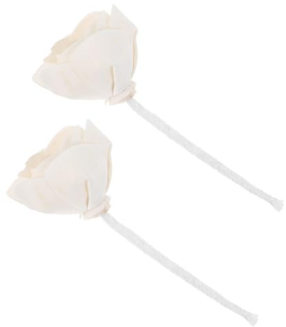 HAMPPLIES Diffusore di Aromi Floreale a Forma di Fiore con Corda di Cotone, Set 2 Pezzi, Diffusore di Oli Essenziali per Camera da Letto e Bagno, Aromaterapia senza Fiamma per Spazi