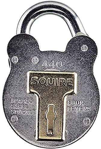 Squire Old English Galvanised Steel Case 4 Lever Padlock, Medium