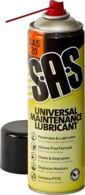 Clarik SAS Lubricants Universal Maintenance Aerosol Spray, 12 x 500ml Cans (Sas20), Machine Lubricant Spray, Prevent Corrosion, Lubricate Moving Parts, Free Stuck Parts, 500g