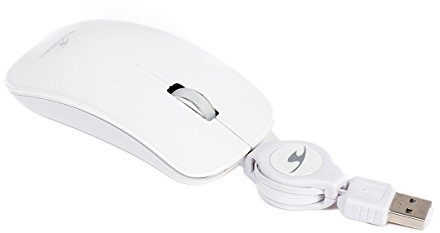 Bluestork BS-MMAGIC/W Souris optique filaire avec câble rétractable - Blanc