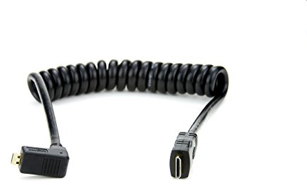 ATOMOS Coiled Right-Angle Micro HDMI to Mini HDMI Cable