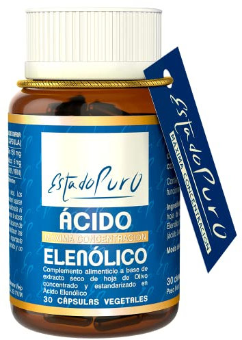 Ácido Elenólico Estado Puro - Extracto de Olivo Iselonic Estandarizado en ELA al 4% - Con Vitamina C para el Sistema Inmunitario - 30 Cápsulas Vegetales de Tong-Il