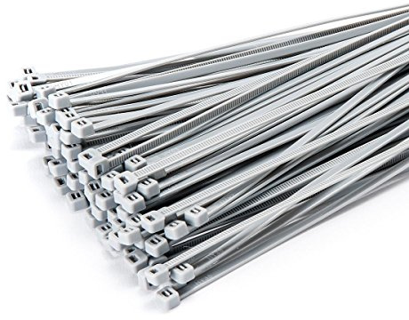 100 Stück Kabelbinder 300mmx3,6mm für Zaun Schattiernetze Zaunblende in silber
