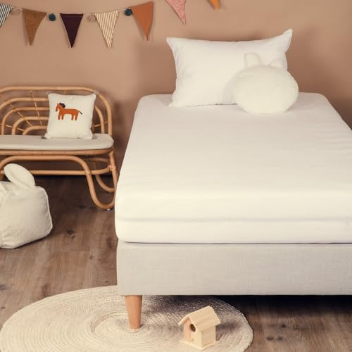 Kadolis - Windelunterlage für Kinder - Matratzenschutz für Bett 90x200 cm - Saugfähig und atmungsaktiv - Wasserdicht ohne PVC - OEKOTEX Zertifiziert