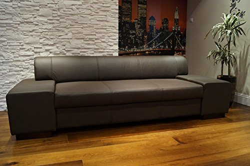 Quattro Meble Super Lange Echtleder 3 Sitzer Sofa London Breite 238cm Ledersofa Echt Leder Couch große Farbauswahl !!!