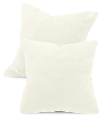 npluseins 2-pack kuddöverdrag av korallfleece-fleece (2 stycken) 1257.1667, ca 50 x 50 cm, vit