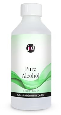 100% Pure Alcohol Prep & Wipe Cleanser Nail Gel Polish Residue Remover (250ml)