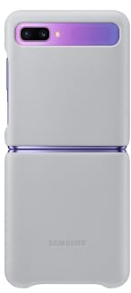 Samsung Leather Cover (EF-VF700) für Galaxy Z Flip, Silver