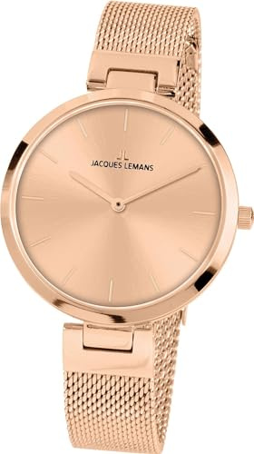 JACQUES LEMANS Damen-Uhren Analog Quarz One Size Roségold 32016530