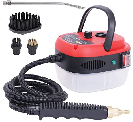 wzfdm Limpiador de Vapor de Alta presión de 2500 W, vaporizadores de Mano Multiusos, máquina de Limpieza de Vapor portátil, Herramienta de Vapor Potente,Red