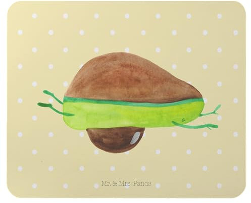 Mr. & Mrs. Panda Mauspad Avocado Yoga - Geschenk, Haha, Mousepad, Hilfe, Mausmatte, Laptop, pc mausunterlage, Humor, Sport, Bauch