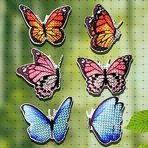 12 Stück Schmetterling Magnet für Fliegengittertür, Magnetischer Fliegengitter Aufkleber, Dekorative Kühlschrankmagnete, Fliegengitter Magnet für Vogelschlagschutz und Fliegengitterdekoration