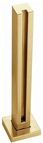 FLOAPA Edelstahl Geländerpfosten für Glas, Rostfrei, Gold, 90cm, 10-12mm Dicke, Innen/Außenbereich