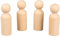 Rayher Figuras madera cónicas, 4 ud, 7,7 cm, 2,4 cm ø, manualidades y decoración navideña, 64536505
