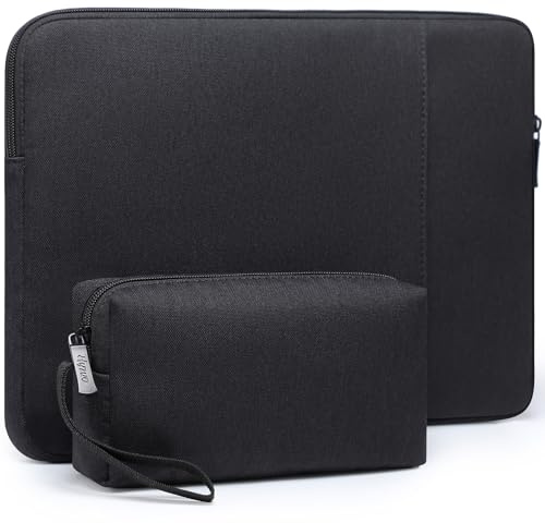 HYZUO 15-16 Zoll Laptophülle Tasche Set für MacBook Pro 16 M5/M4/M3/M2/M1 Pro/Max A3428 A3429 2026-2019, 15 Surface Book, Schutzhülle für 15 15,6 HP Dell Lenovo Asus Acer Samsung, Schwarz