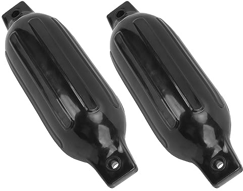 Aramox Marine Stoßstangen Fender, Aufblasbarer Bootsfender, 2 Stück Bootsfender 5,5 X 20 Zoll Bumper für Yachten Fischerboote Pneumatikboote Schwarz