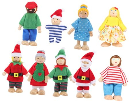 PRETYZOOM 9stücke Familienpuppen Handpuppen Teiliges Spielzeug Für Einstellbare Arme Und Beine Für Kreative Rollenspiele Für Geschichten Und Gemeinsames Spielen