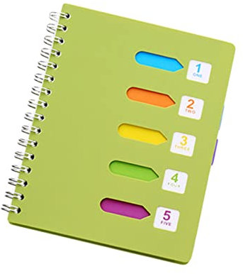 EXCEART Kategorie Notizbuch A5 Mittlere Größe Spiral Notizblock Dickes Papier Grün Tagebuch Schreibblock Für Schule Reisen