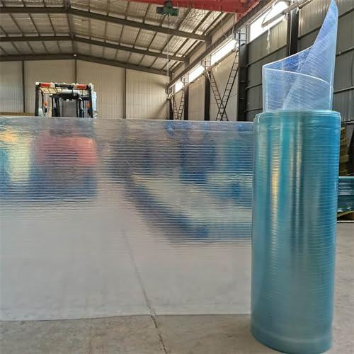 Polycarbonat-Dachplatte,0.8mm Glasfaser-Isolierung Gewächshaus Platten,Regenschutz UV-beständig Stegplatten Frühbeet Ersatzplatten für Terrassen Carport Balkonfenster Sicherer Zaun (0,75m x 5m)