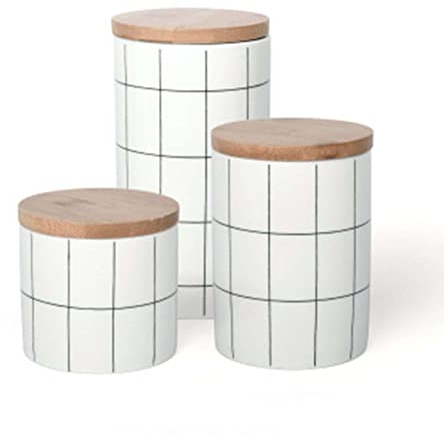 Taza de azúcar Azucarero de cerámica, azucarero de cerámica con tapa, azucarero estilo con tapa, juego de tarros de almacenamiento, salero de porcelana de color sólido, for barra de café, cocina-b-3 S
