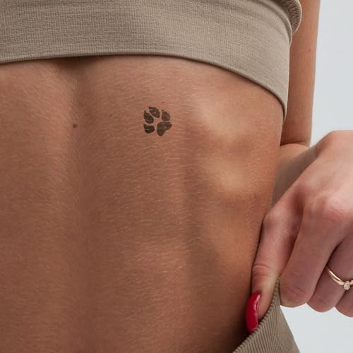 Wolfspfote - Inkster Tattoo | vegane & wasserfeste Temporäre Tattoos für Erwachsene - EU-Kosmetikzertifizierte Farbe - revolutionäres 2 Wochen Tattoo | Premium Klebetattoos