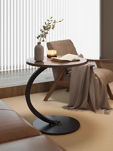 ZOYIZEN Side Table Wooden, End Table C-shaped, 40 * 60 CM （Ø*H）