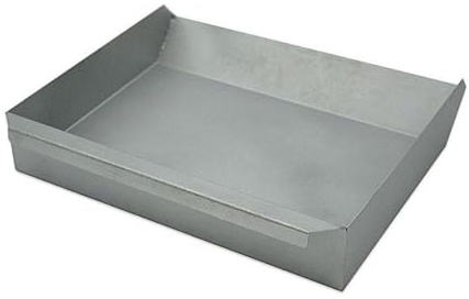 Aschekasten - Passend für Hark Kaminöfen inkl. Modellübersicht - Aschkasten aus verzinktem Stahlblech - feuerfest & hitzebeständig - Aschekästen Stahl [314x345x65 mm]