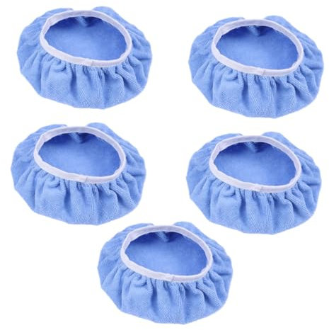 iplusmile 5stücke Teiliges Mikrofasertücher Zum Polieren Und Wachsen Für Polierhauben Blau Wiederverwendbar Weich Und Saugfähig Für Innenraum Und Lederpflege