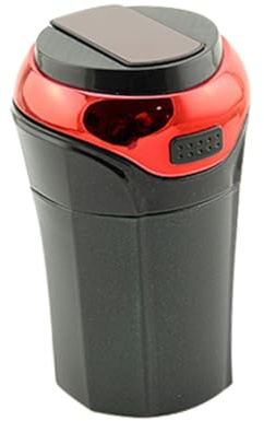 SEWOART Cendrier de Voiture Briquet Rechargeable Détachable avec Éclairage Led Rangement Sécurisé des Résidus Abs Acier Inoxydable pour Voiture et Maison