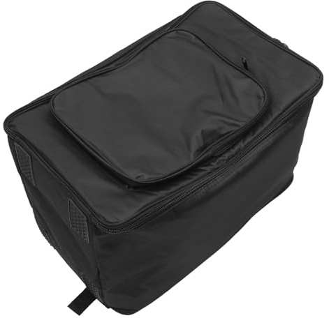 BESTonZON Schwarzer Multifunktionaler E-drum Rucksack aus Oxford Stoff mit Regenschutzhülle und Gepolsterter Aufbewahrungstasche für Schlagzeugzubehör Zufälliger Stil
