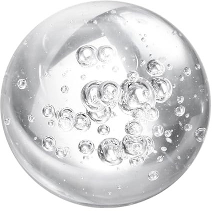 sourcing map 30mm/1.2 Crystal Sphere Ball Bubble Glass Solid Decorative Sphere Crystal Ball Prop Ornament for Feng Shui Divination Fortune Telling Tabletop Fountain Decoration, Clear