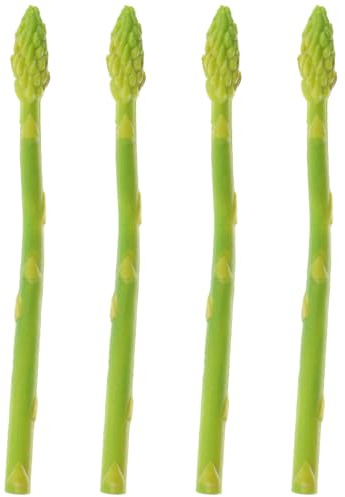 PRETYZOOM Décor D’Asperges Factices en PVC Vert, Lot de 4 Pièces