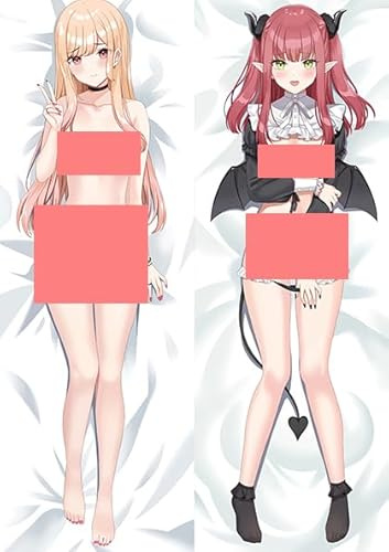 JNLIFT Anime Kissenbezug für My Dress-Up Darling,Anime Pillowcase Hochwertiges Full-Body Umarmungskissen Bezug,Body Kissenbezug Seitenschläferkissen Bezug,Peachskin-50x150CM