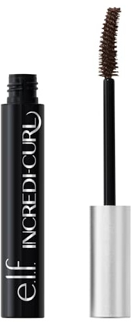 e.l.f. Incredi-Curl Mascara, Mascara für langanhaltenden Schwung und Mega-Volumen, verwischt nicht, vegan und tierversuchsfrei, Dark Brown