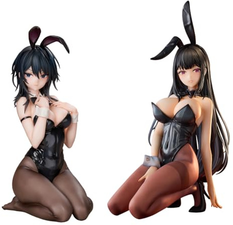 YLEAFUN Yokoyama Ishimi Bunny Girl Hina Figur 2 StüCk Bunny Girl Anime 18/17cm Knien PVC Statue, Niedliche Anime Sammlung Tischdekoration