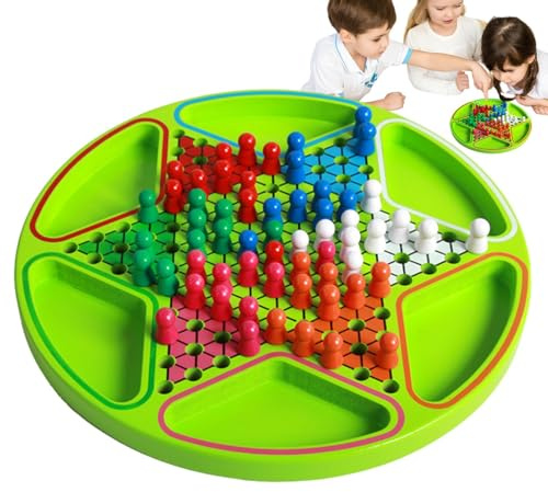 Ladies Board Game | Hexagonal Shape Wooden Toys for Office | Wooden Board Game with Colorful Beads for Ladies and Chess - for Adults, Celebration, Travel, School, Home