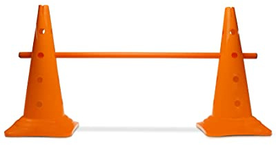 SPORTIKEL24 Kombi Kegel-Hürde – Steckhürde für Agility Training – Sprung- & Slalom-Hütchen für Hund, Sport, Pferd & Kind – 50 cm