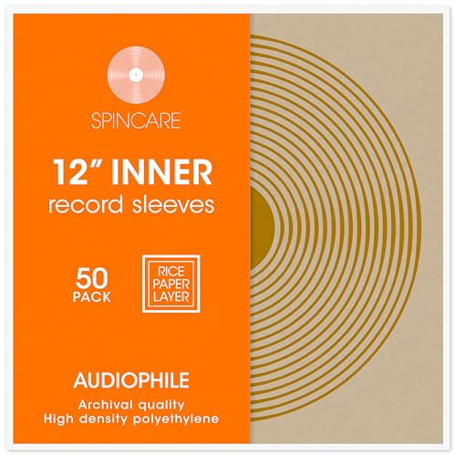 SPINCARE 50x Audiophile Innenhüllen für 12-Zoll-Vinyl-Schallplatten | | Antistatische Schallplattenhüllen