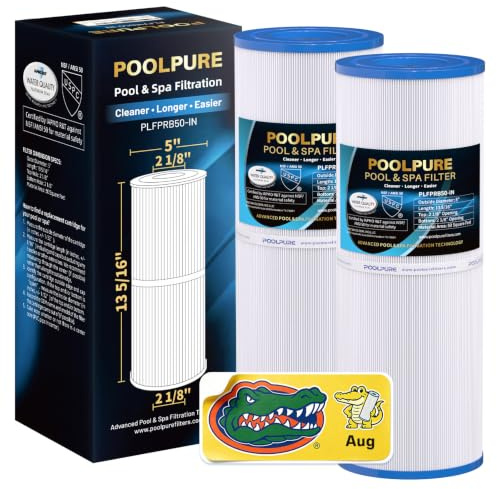 POOLPURE PLFPRB50-IN SPA Filter Replaces Pleatco PRB50-IN, PRB50IN, Unicel C-4950, Filbur FC-2390, Jacuzzi J210/J220/J235/J245/J275, Guardian 413-212-02, 373045, 5X13 Drop in Hot Tub Filter, 2 Pack