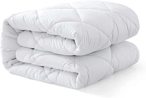 IMFAA Quilted Mattress Protector - Extra Deep Stretch Skirt– Mattress Topper – Anti Allergy and Breathable Fitted Mattress Cover. (White, King(152x200+40) Cm)