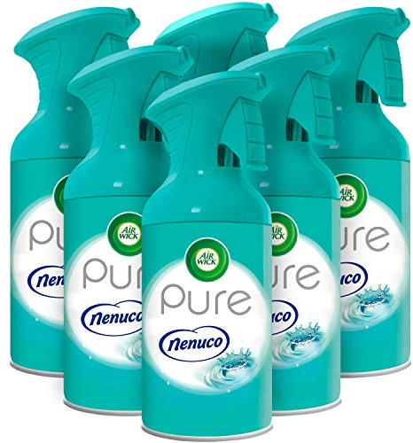 Air Wick - Ambientador aerosol, esencia para casa con aroma a Nenuco - Pack de 6
